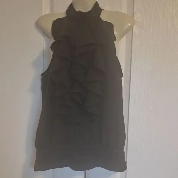 Adiva Black Ruffled Halter Top - Picture 5 of 16